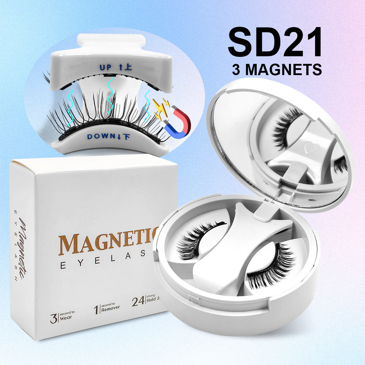 Magnetic False Eyelashes Natural Look