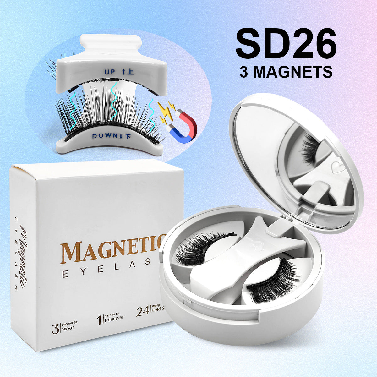 Magnetic False Eyelashes Natural Look