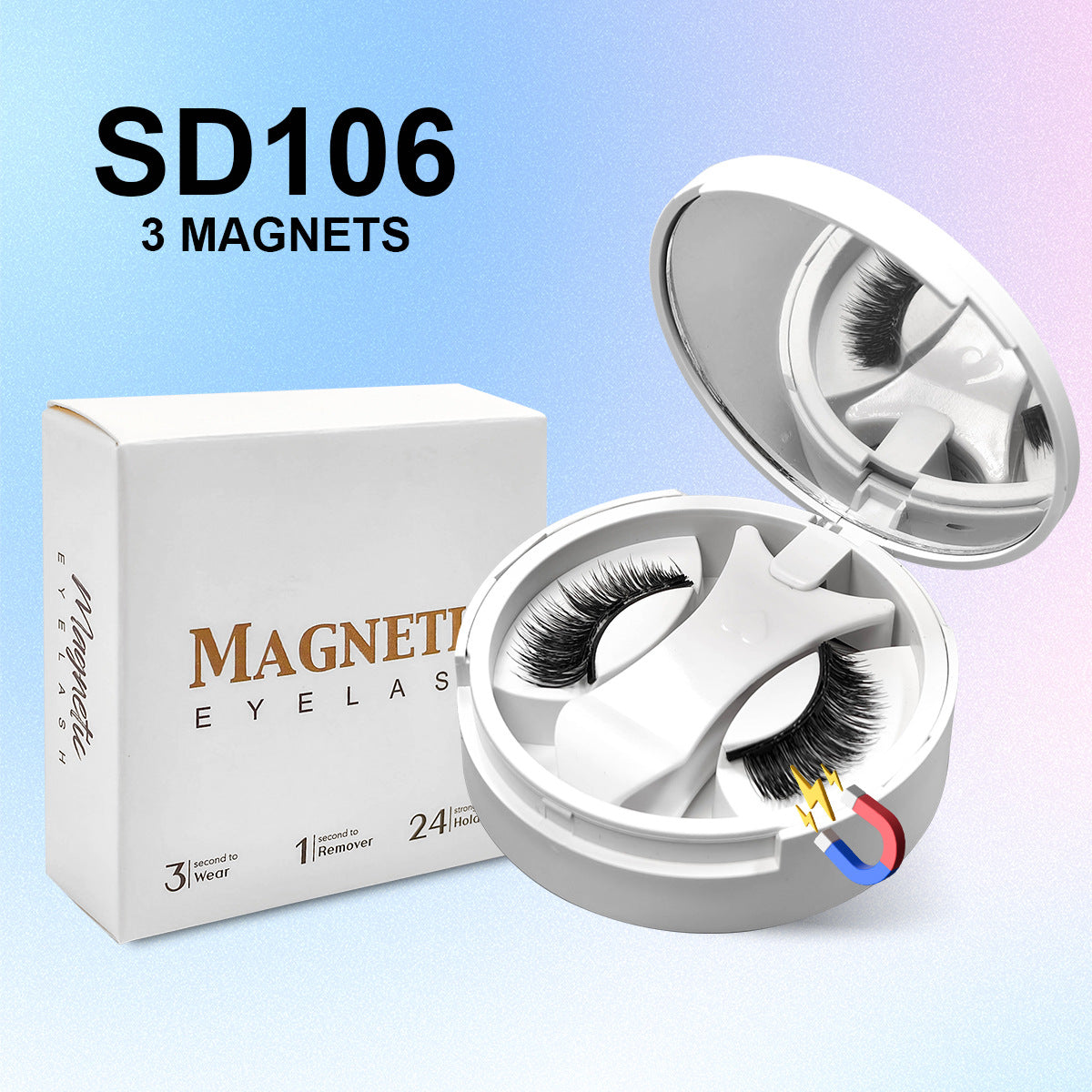 Magnetic False Eyelashes Natural Look
