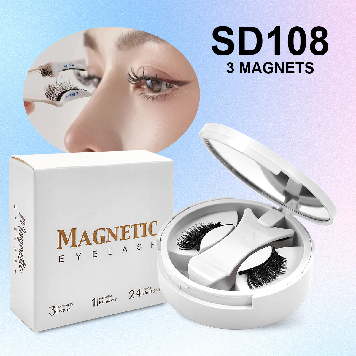 Magnetic False Eyelashes Natural Look