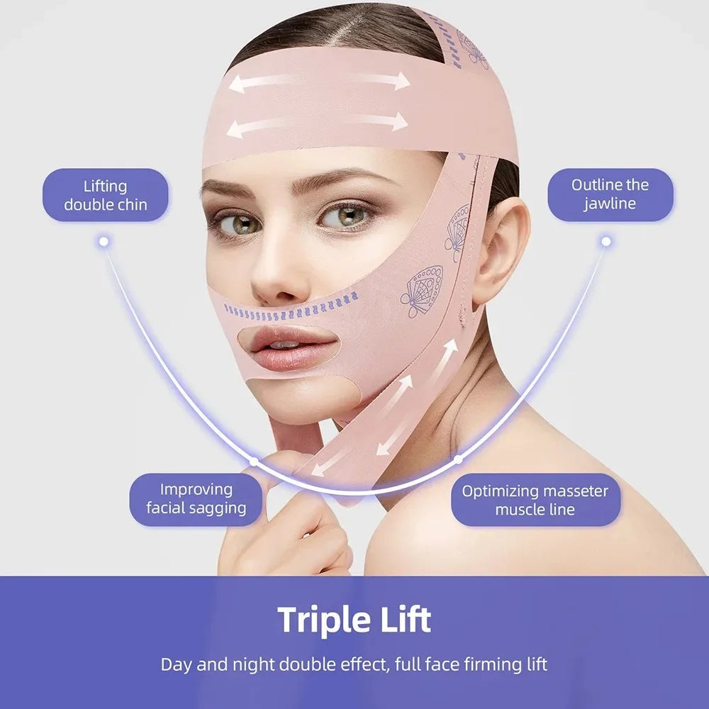 Face Slimming Bandage Women Face Lifting V Line Shaper Chin Cheek Lift Up Belt Anti Wrinkle Strap Facial Beauty Skin Care Tools