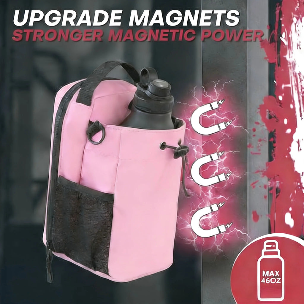Magnetic Gym Bag – Compact Organiser with Phone Pocket & Water Bottle Pouch