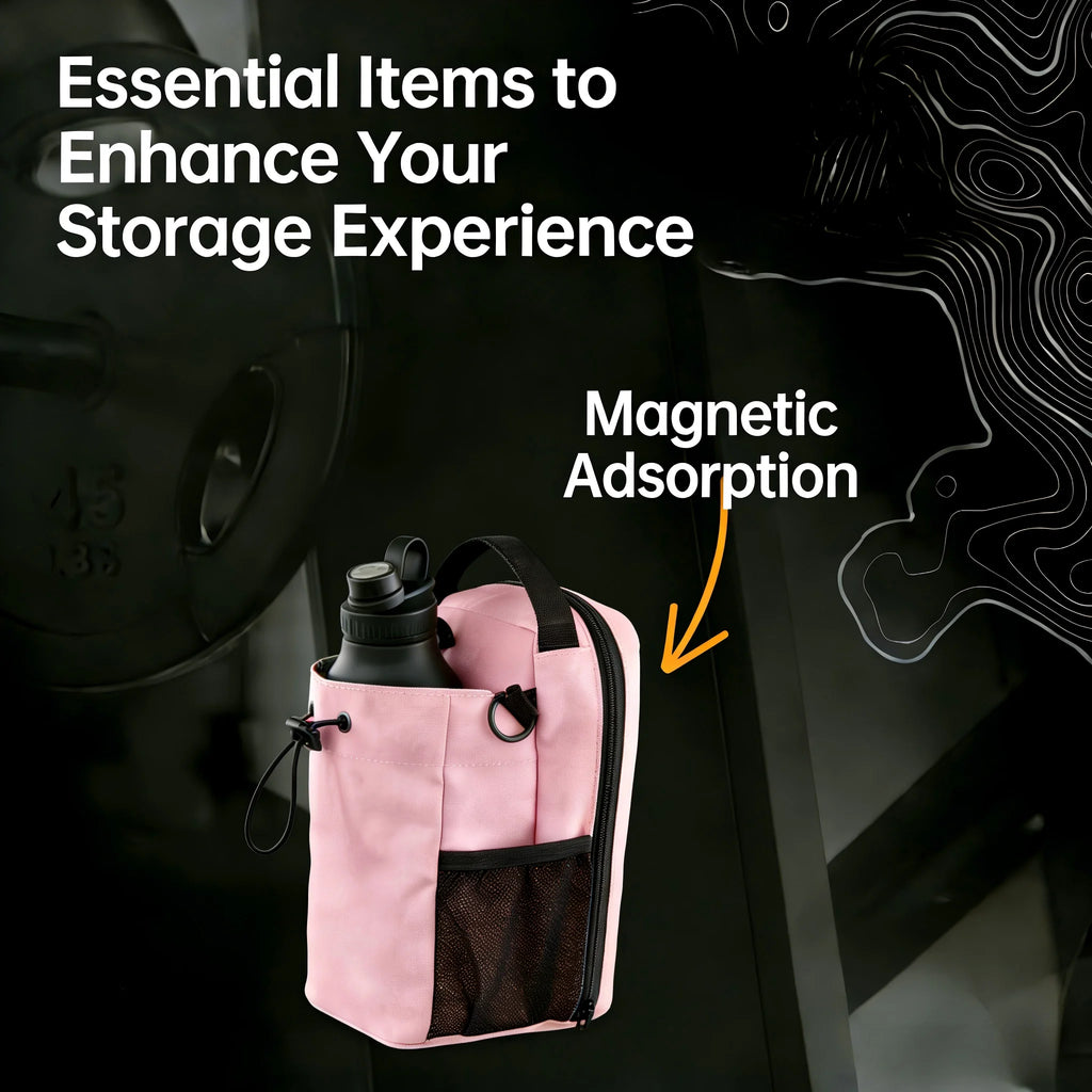 Magnetic Gym Bag – Compact Organiser with Phone Pocket & Water Bottle Pouch