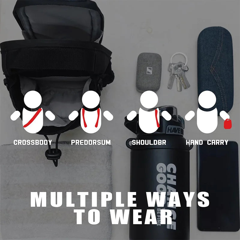 Magnetic Gym Bag – Compact Organiser with Phone Pocket & Water Bottle Pouch