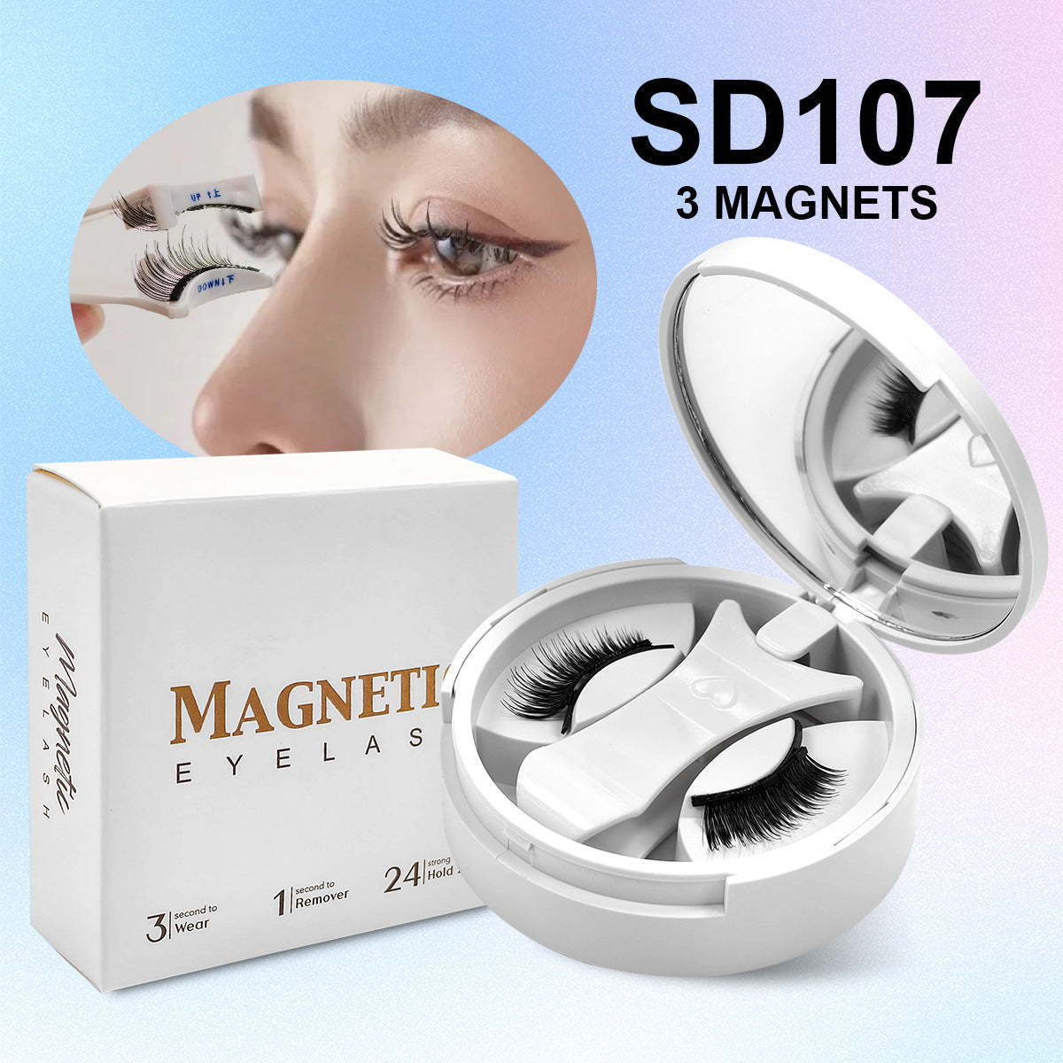 Magnetic False Eyelashes Natural Look