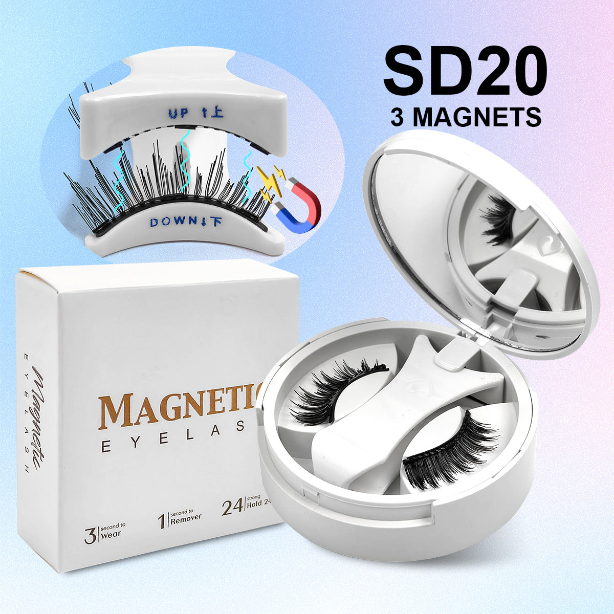 Magnetic False Eyelashes Natural Look