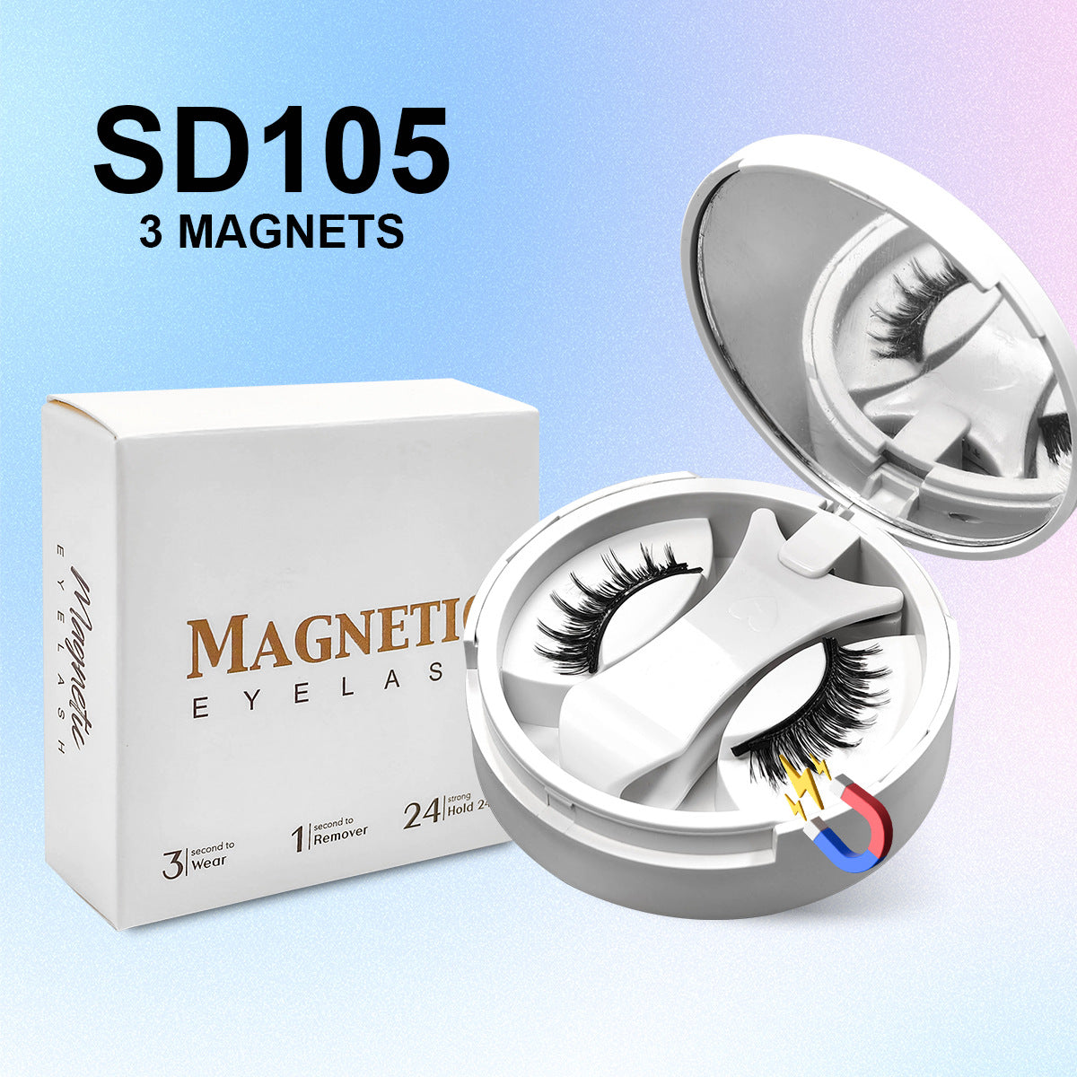 Magnetic False Eyelashes Natural Look