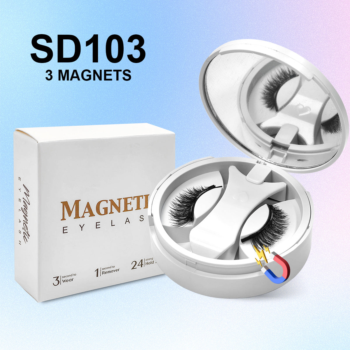 Magnetic False Eyelashes Natural Look